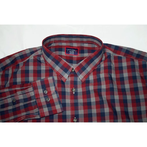 UNTUCKit Mens Long Sleeve Button Front Shirt Size - Picture 2 of 7